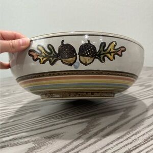 Vintage Louisville Stoneware Fall Acorn XL Bowl